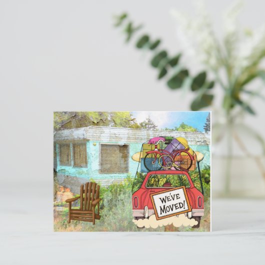 Briefkaart Nieuw adres (Staand voorkant)