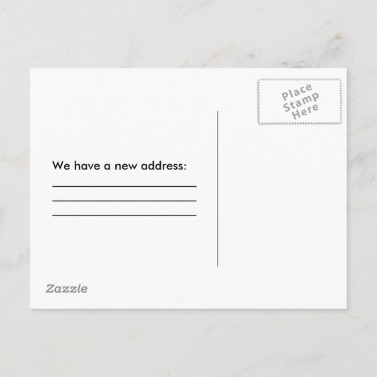 Briefkaart Nieuw adres (Achterkant)