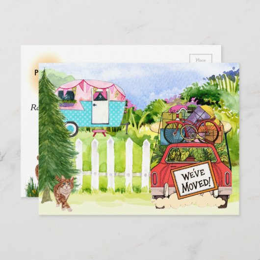 Briefkaart Nieuw adres (Voorkant / Achterkant)