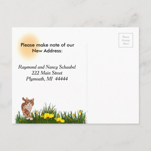 Briefkaart Nieuw adres (Achterkant)