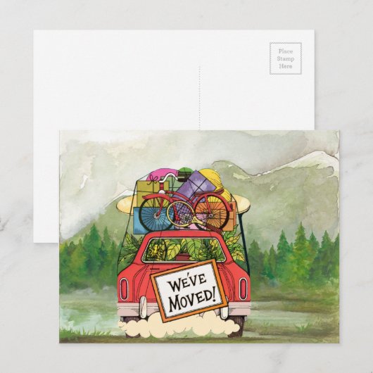 Briefkaart Nieuw adres (Voorkant / Achterkant)