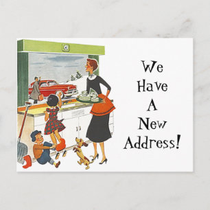 Briefkaart  Nieuwe Home Job Verplaatst Adres Fun P