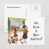 Briefkaart  Nieuwe Home Job Verplaatst Adres Fun P (Voorkant / Achterkant)