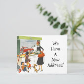 Briefkaart  Nieuwe Home Job Verplaatst Adres Fun P (Staand voorkant)