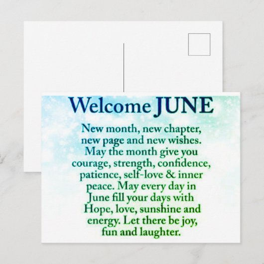 briefkaart nieuwe maand (Voorkant / Achterkant)