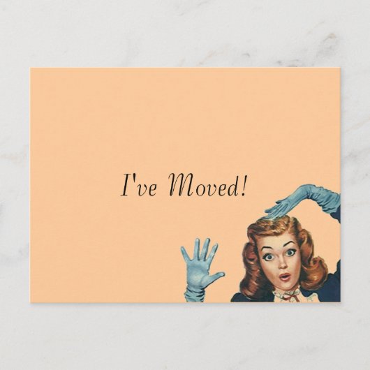 Briefkaart  Nieuwe Thuisbaan Ik heb Adres verplaat (Voorkant)