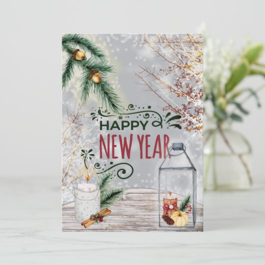Briefkaart nieuwjaar (Staand voorkant)