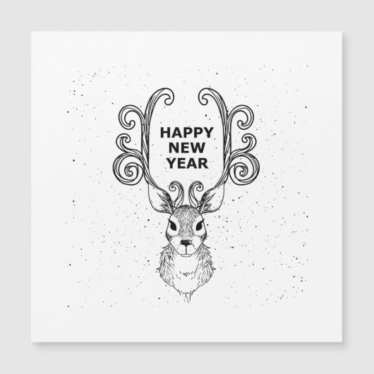 Briefkaart nieuwjaar feestdag (Voorkant)