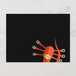 briefkaart "nieuwsgierige Alien"