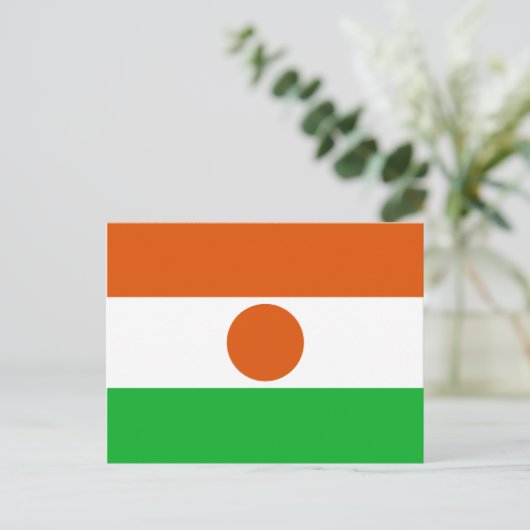 Briefkaart Niger-vlag (Staand voorkant)