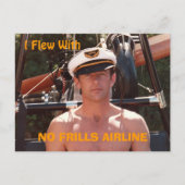 briefkaart "No Frills Airline" (Voorkant)