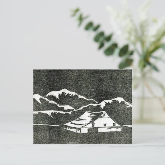 briefkaart "Nocturnal Barn" (Staand voorkant)