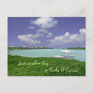 briefkaart / "Nog een dag in Turks- en Caicoseilan