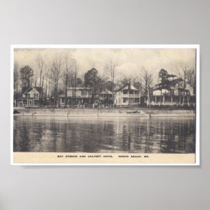 Briefkaart Noord-Beach Maryland Poster