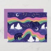 Briefkaart Noordelijke Lichten (Voorkant / Achterkant)