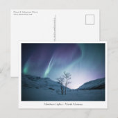 Briefkaart Noordelijke Lichten (Voorkant / Achterkant)