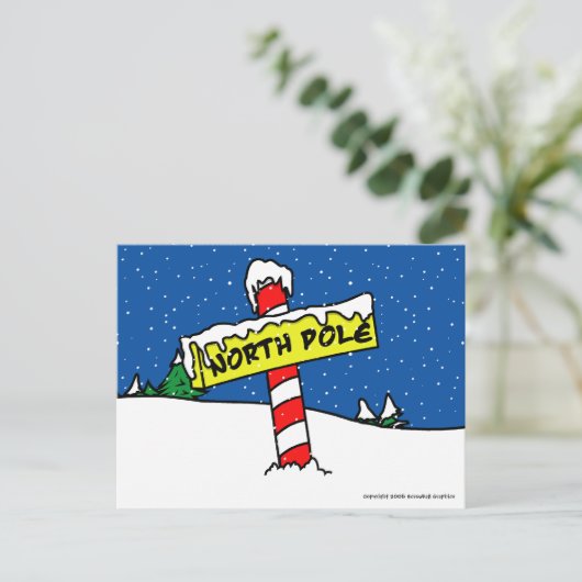 Briefkaart Noordpool (Staand voorkant)