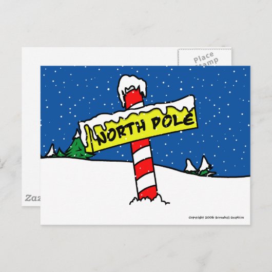 Briefkaart Noordpool (Voorkant / Achterkant)