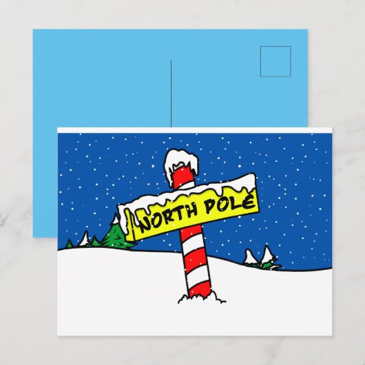 Briefkaart Noordpool (Voorkant / Achterkant)