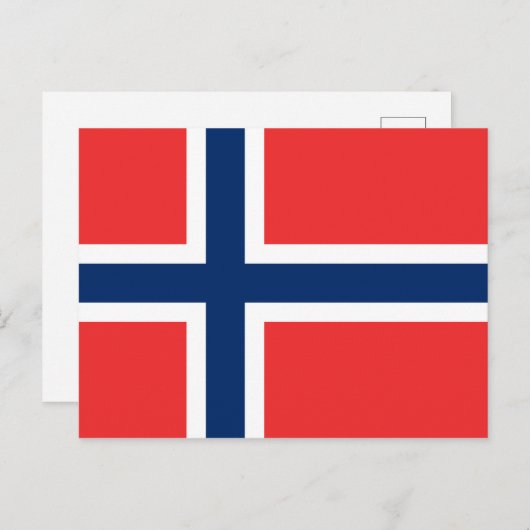Briefkaart Noorse vlag (Voorkant / Achterkant)