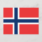 Briefkaart Noorse vlag (Voorkant)