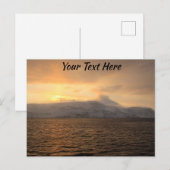 briefkaart Noorse winterkust (Voorkant / Achterkant)
