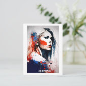 Briefkaart Noorwegen - Portret - Vrouwenwereld (Staand voorkant)