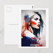 Briefkaart Noorwegen - Portret - Vrouwenwereld (Voorkant / Achterkant)