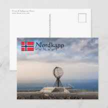 Briefkaart Nordkap Norwegen