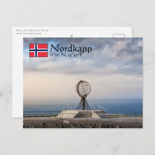 Briefkaart Nordkap Norwegen (Voorkant / Achterkant)