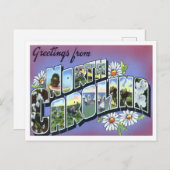 Briefkaart North Carolina Big Letters (Voorkant / Achterkant)