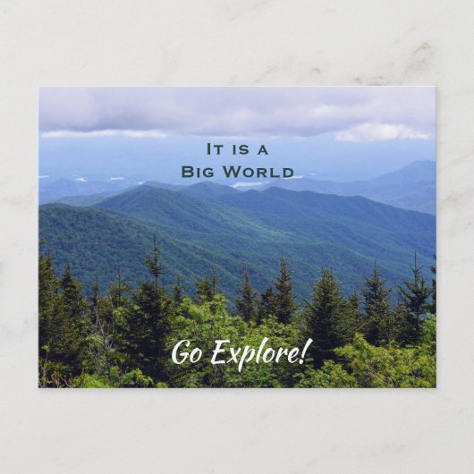 Briefkaart North Carolina Blue Ridge Mountains (Voorkant)