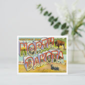 Briefkaart North Dakota Big Letters (Staand voorkant)