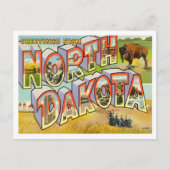Briefkaart North Dakota Big Letters (Voorkant)