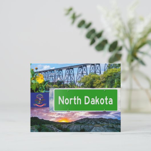 Briefkaart North Dakota Scenery (Staand voorkant)