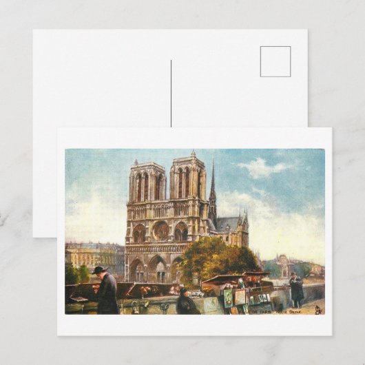  Briefkaart Notre Dame (Voorkant / Achterkant)