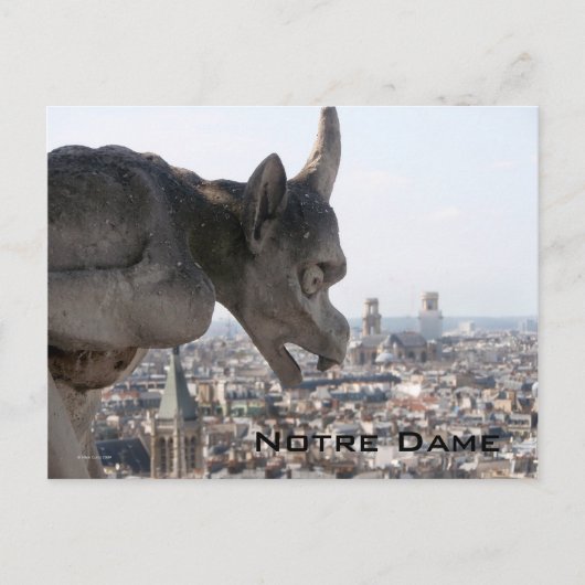 Briefkaart Notre Dame Chimera (Voorkant)
