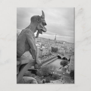 Briefkaart Notre Dame Gargoyle