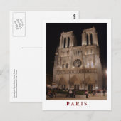 briefkaart "Notre Dame, Paris" (Voorkant / Achterkant)