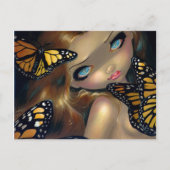 briefkaart "Nymph with Monarchs" (Voorkant)