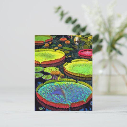 Briefkaart Nymphaeales (Staand voorkant)