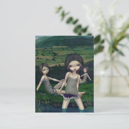 briefkaart "Nymphs Collecting Berries" (Staand voorkant)