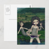 briefkaart "Nymphs Collecting Berries" (Voorkant / Achterkant)