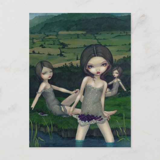 briefkaart "Nymphs Collecting Berries" (Voorkant)