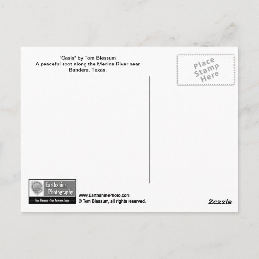 Briefkaart - "Oasis" (Achterkant)