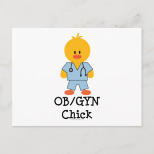 Briefkaart OB/GYN Chick