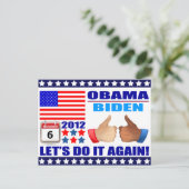 Briefkaart: Obama / Biden - Kalender - Doe het opn Briefkaart (Staand voorkant)