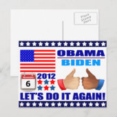 Briefkaart: Obama / Biden - Kalender - Doe het opn Briefkaart (Voorkant / Achterkant)