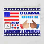 Briefkaart: Obama/Biden - Kalender - Leiderschap Briefkaart (Voorkant)
