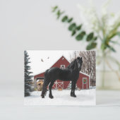 briefkaart "Oberon in Winter" (Staand voorkant)